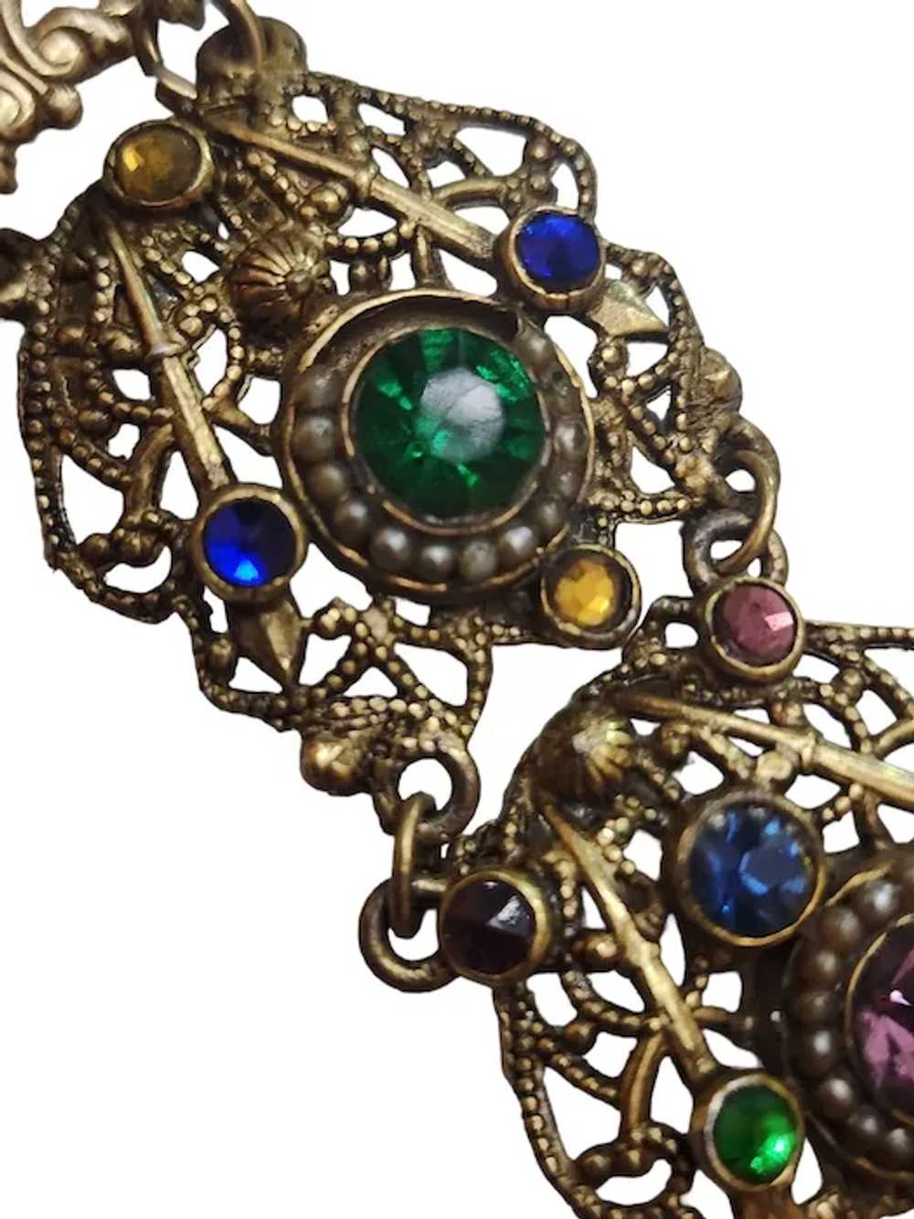 Vintage Spectacular Austro-Hungarian Jeweled Brac… - image 4