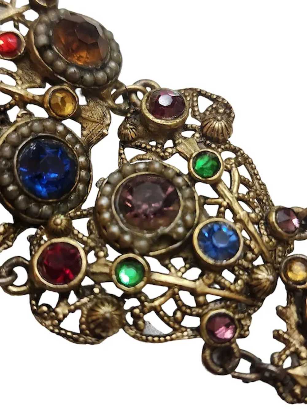 Vintage Spectacular Austro-Hungarian Jeweled Brac… - image 5