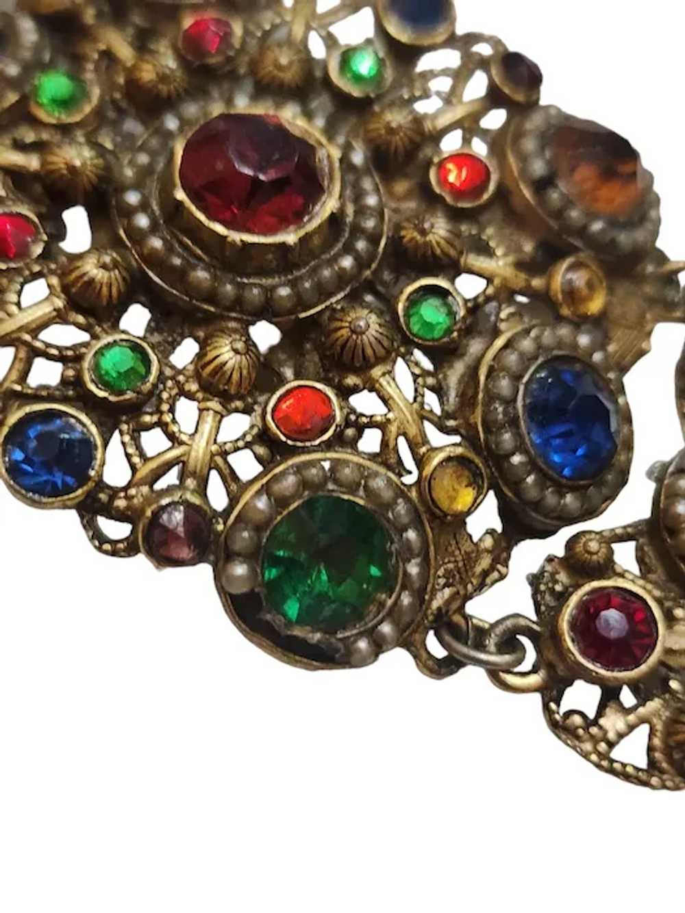 Vintage Spectacular Austro-Hungarian Jeweled Brac… - image 6