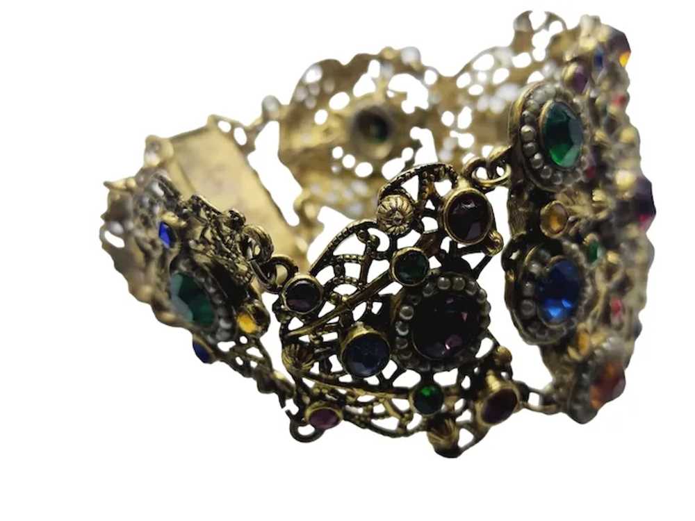 Vintage Spectacular Austro-Hungarian Jeweled Brac… - image 8