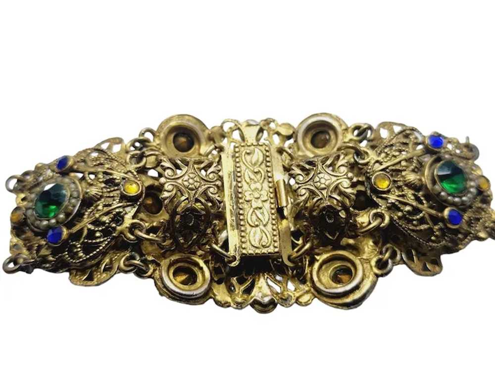 Vintage Spectacular Austro-Hungarian Jeweled Brac… - image 9