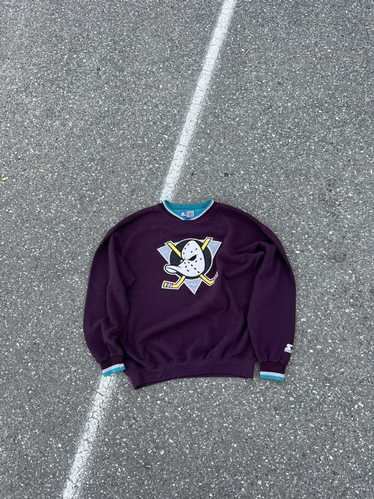 Anaheim Ducks, NHL One of a KIND Vintage “Mighty Ducks” Sweatshirt with  Crystal Star Design