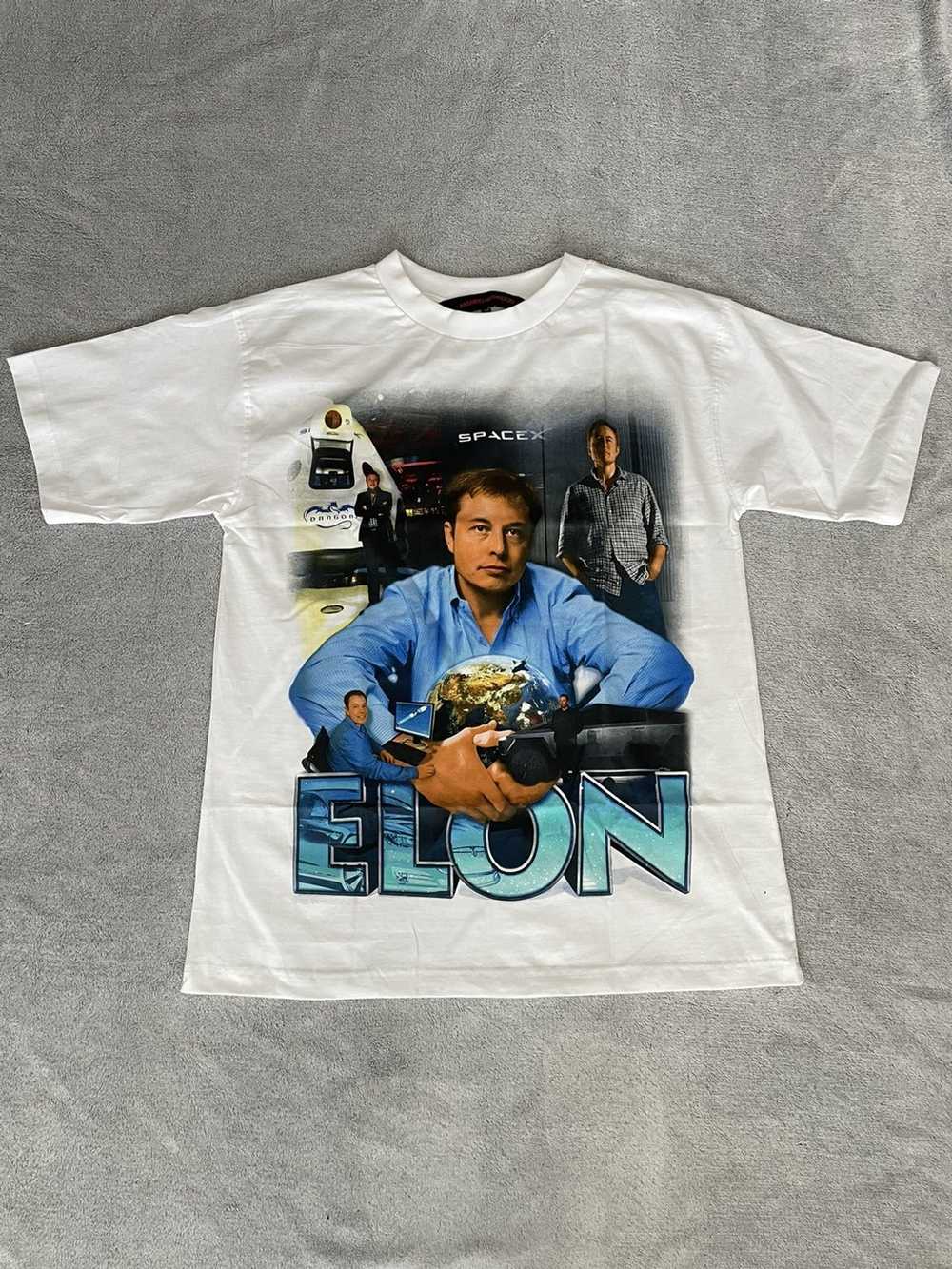 Marino Morwood Marino Morwood Elon Musk White Tee - image 1