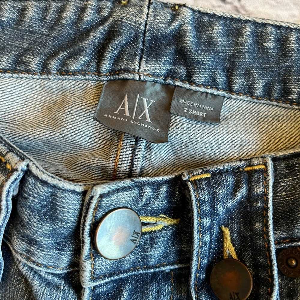 Armani Exchange Y2K A|X Jeans 2 Short Faded Sweet… - image 2