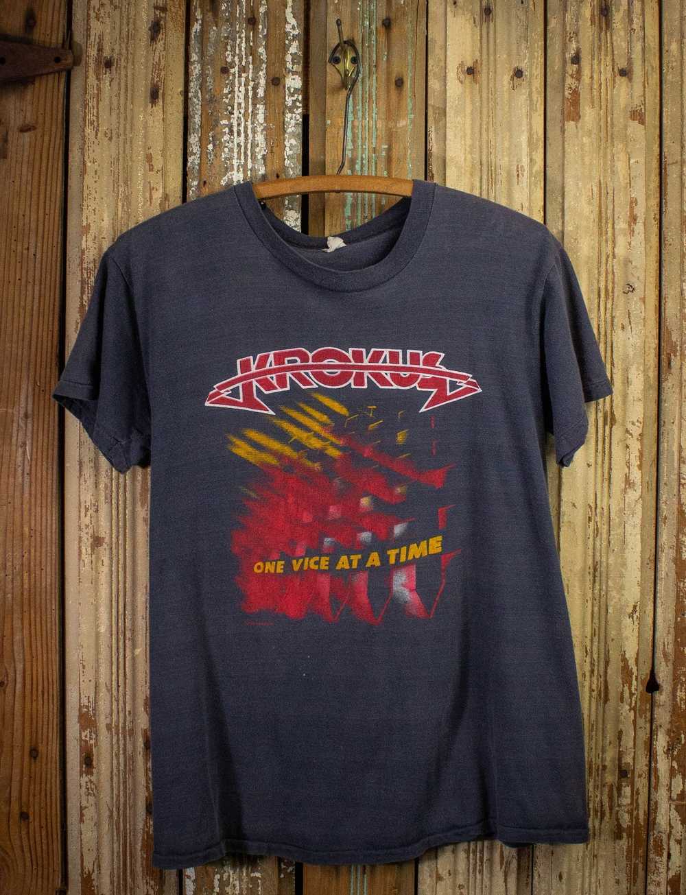 Band Tees × Vintage Vintage Krokus One Vice at a … - image 1