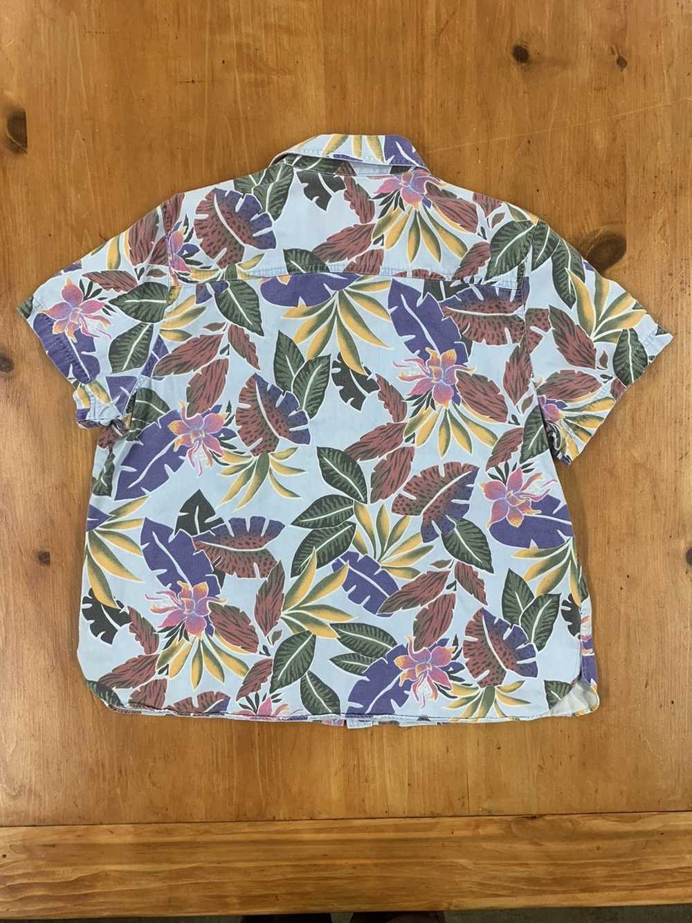 Vintage Vintage Psychedelic Floral Button Up Shirt - image 3