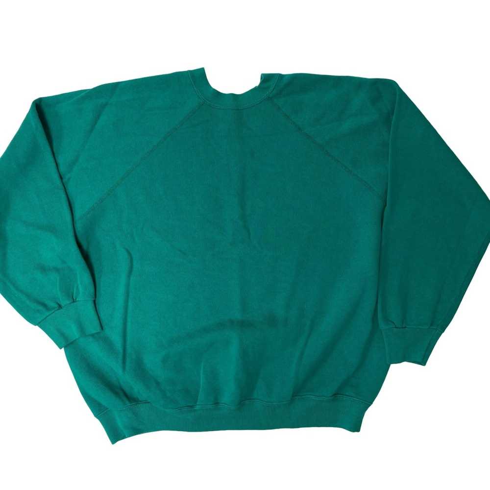 Tultex 80’s Tultex Green Athletic Workout RAGLAN … - image 1