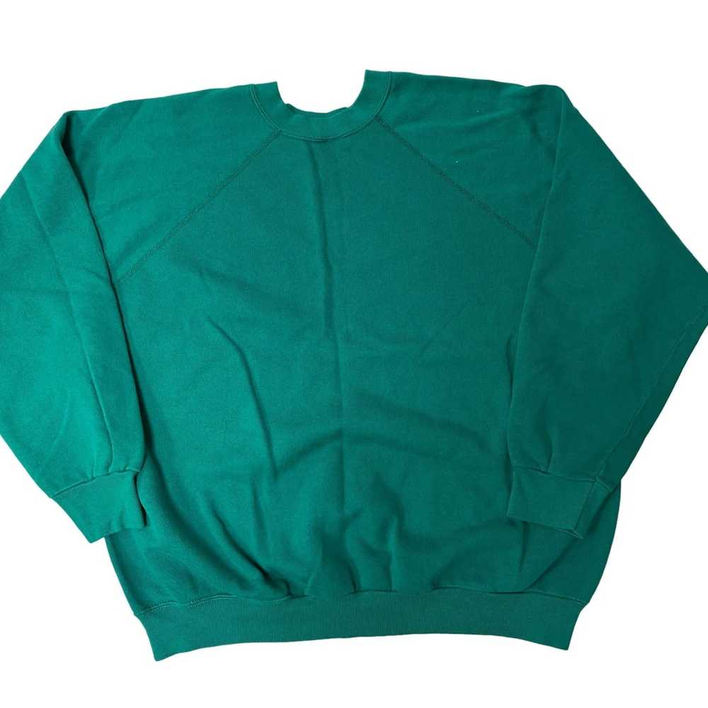 Tultex 80’s Tultex Green Athletic Workout RAGLAN … - image 2