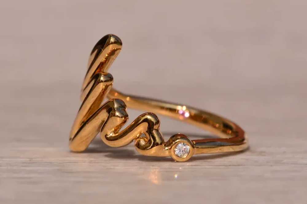 Ladies Hearts on Fire Yellow Gold Mrs. Ring - image 2