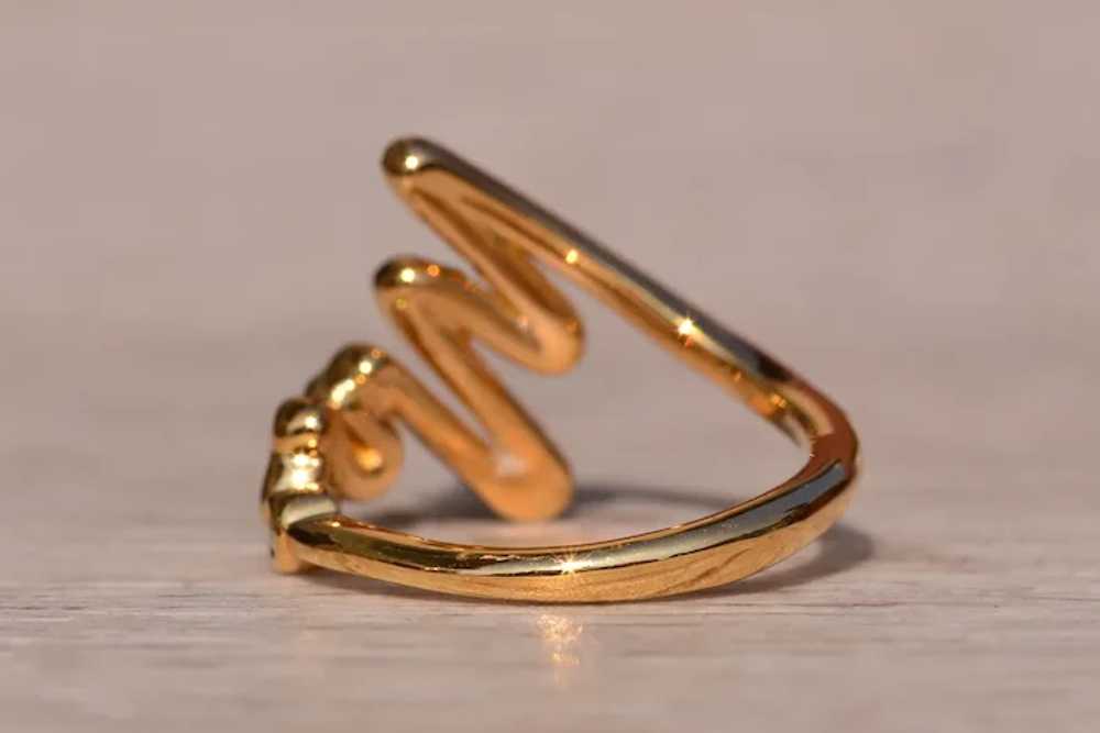 Ladies Hearts on Fire Yellow Gold Mrs. Ring - image 3