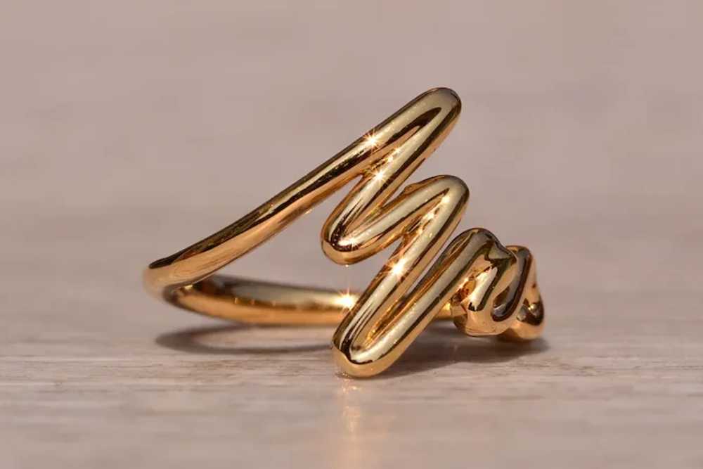 Ladies Hearts on Fire Yellow Gold Mrs. Ring - image 5