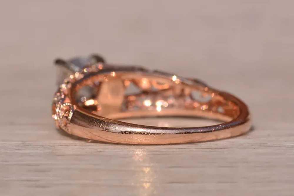 Rose Gold Engagement Ring with Natural Diamond Si… - image 3