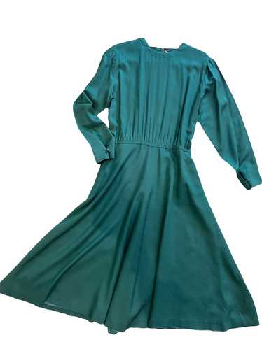 Forest Green Silk Dress