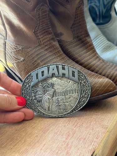 Pewter Idaho Belt Buckle