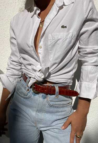 Louis Vuitton Plaid Black White Cotton Womens Blouse Top Button Shirt Sz 34  XS