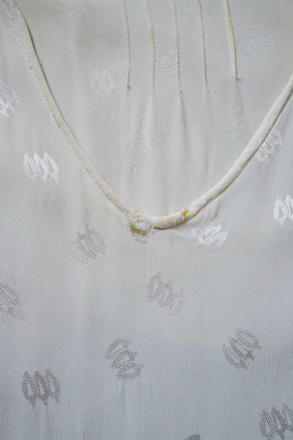 Antique Cream Silk Flutter Dress - image 4