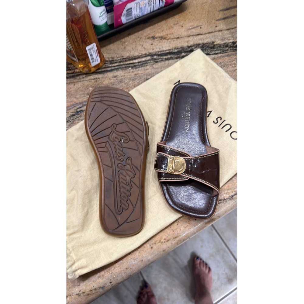 Louis Vuitton Lock It patent leather sandal - image 3