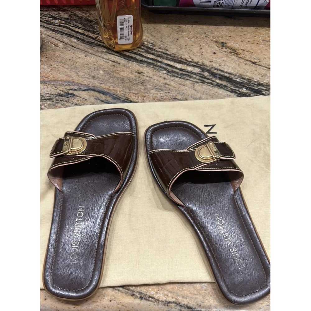Louis Vuitton Lock It patent leather sandal - image 4