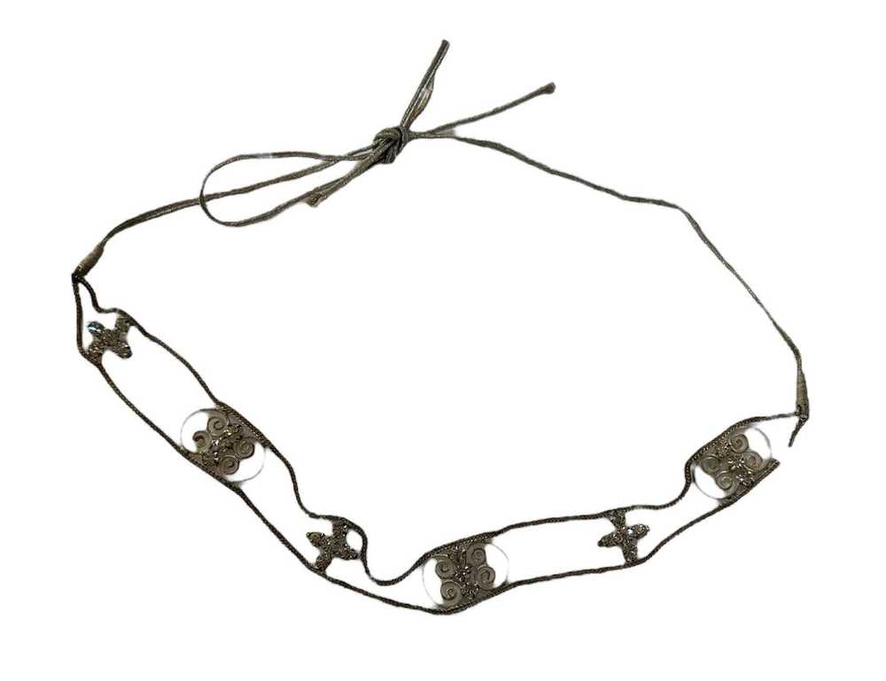 Roaring 20s Flapper Rhinestone Headband With Self… - image 1