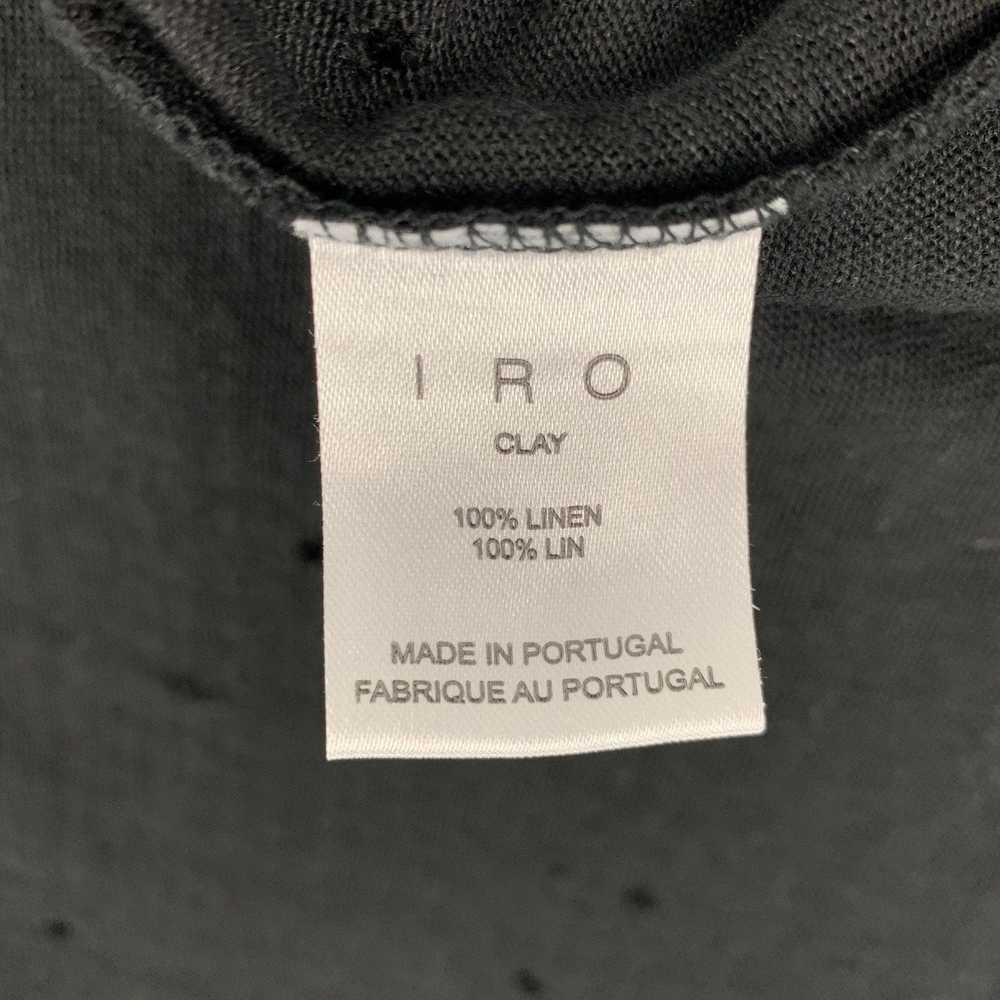 Iro Black Distressed Linen CrewNeck Tshirt - image 5
