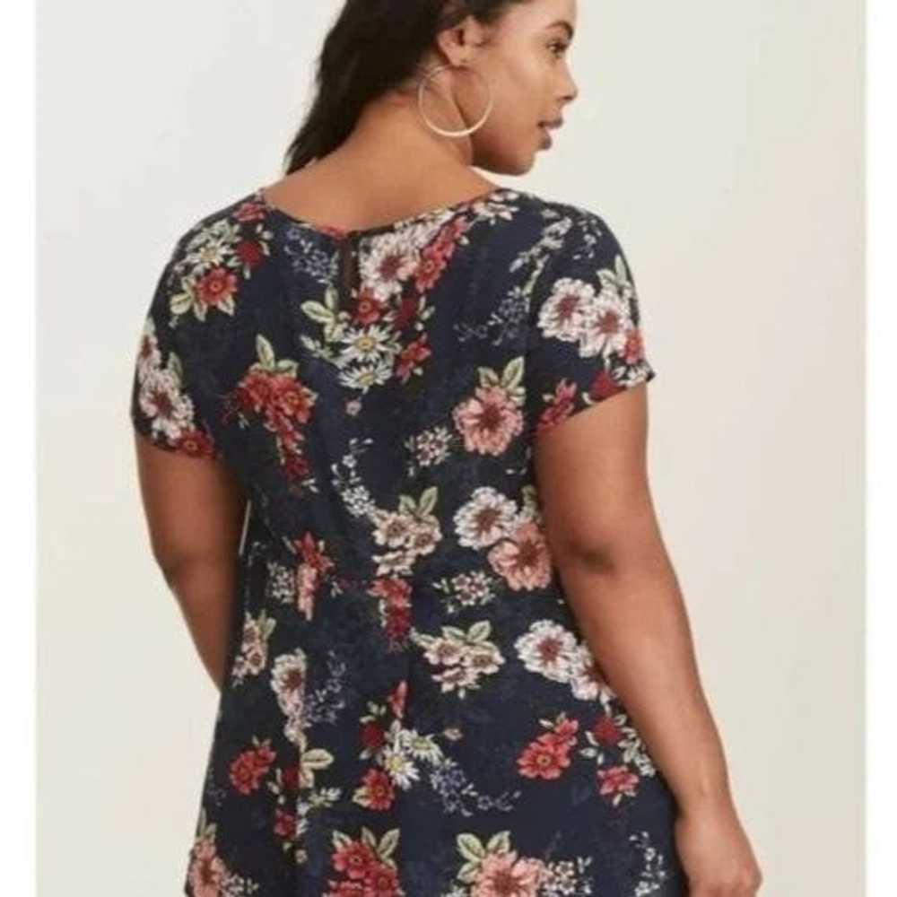 Other Torrid Womens 5X Blue Floral Short Sleeves … - image 10