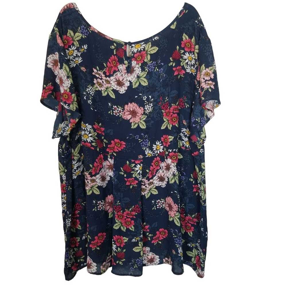 Other Torrid Womens 5X Blue Floral Short Sleeves … - image 8