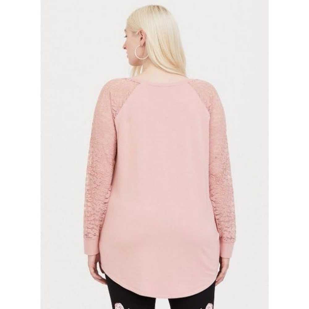 Other Torrid Womens 4X Pink Lace Sleeve Scoop Nec… - image 10