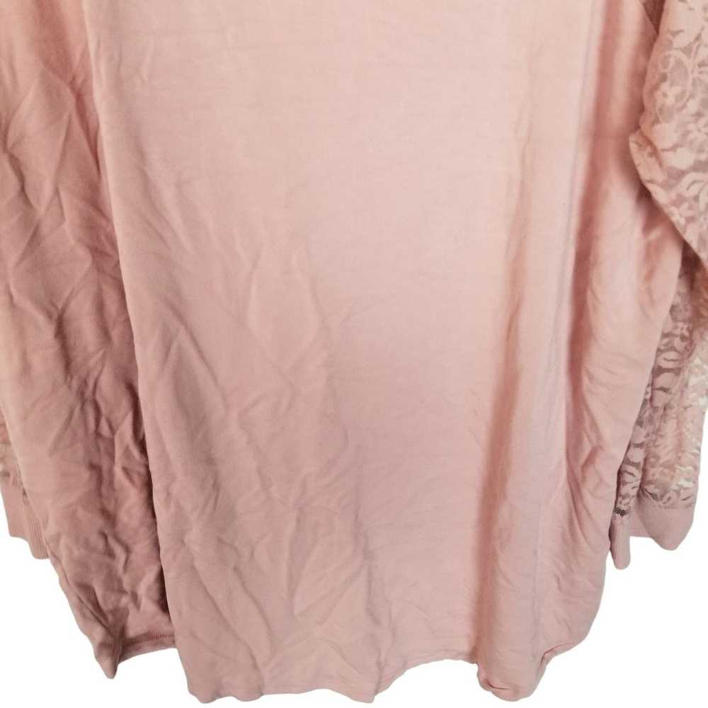 Other Torrid Womens 4X Pink Lace Sleeve Scoop Nec… - image 4