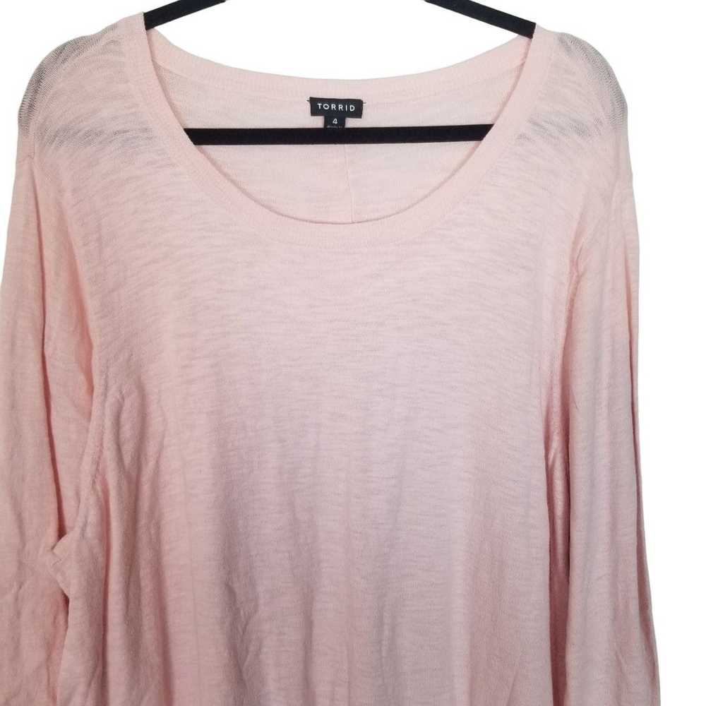 Other Torrid Womens 4X Peach Pink Long Sleeves Cr… - image 2