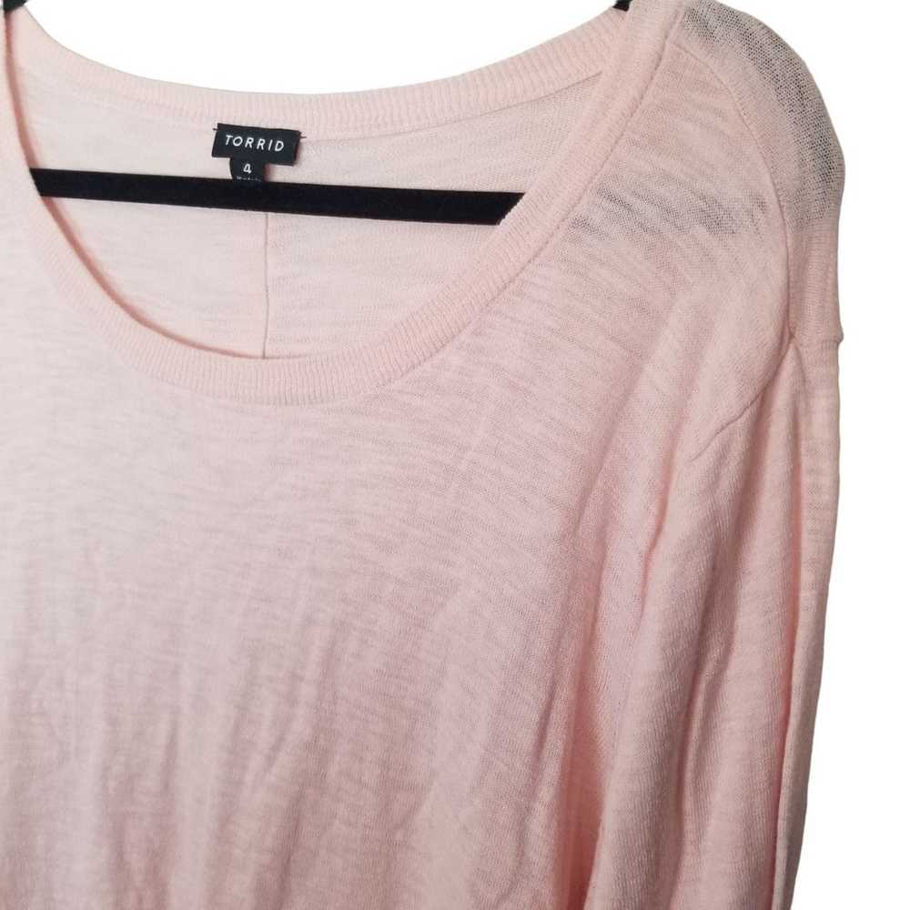 Other Torrid Womens 4X Peach Pink Long Sleeves Cr… - image 5