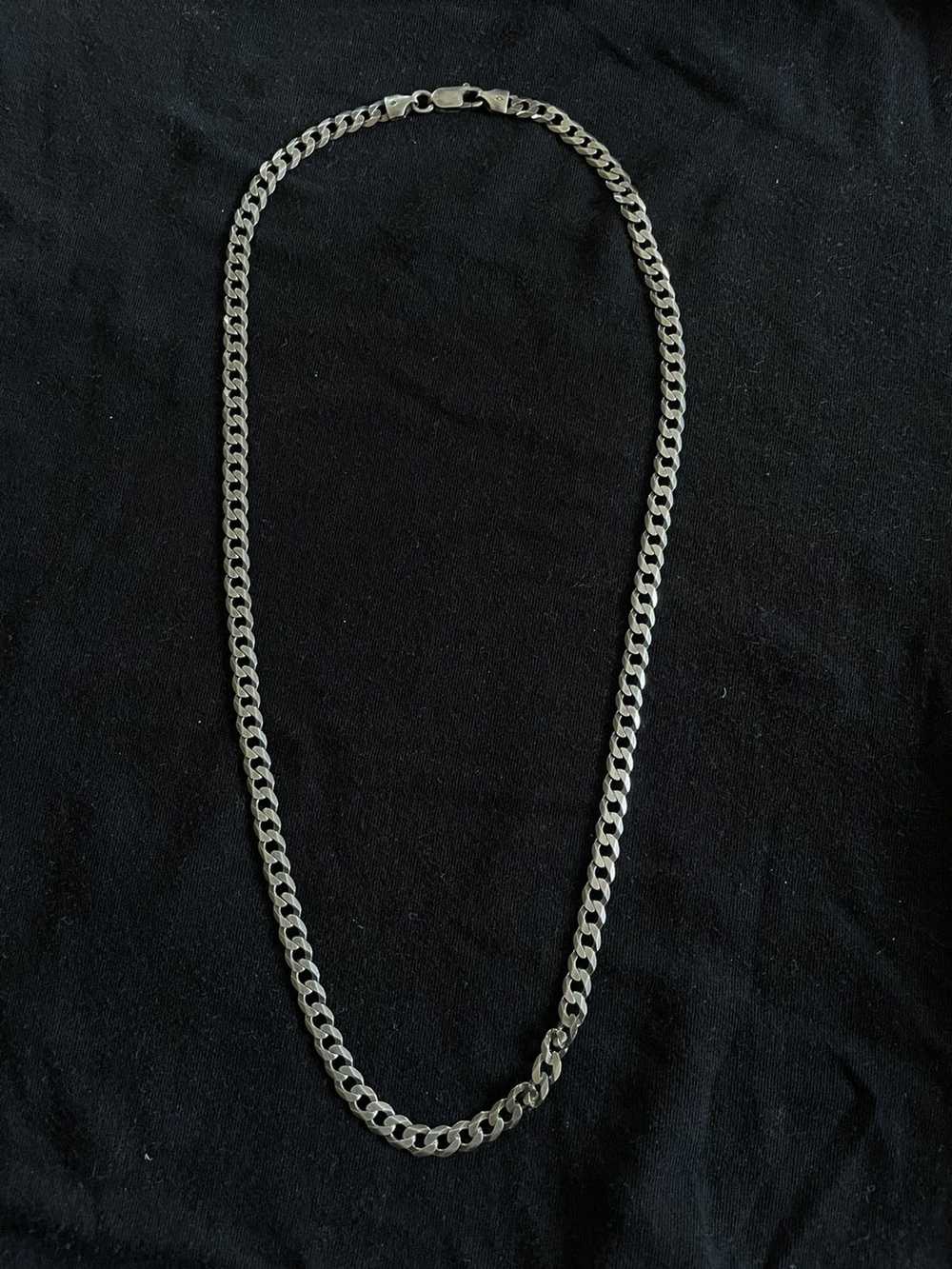 Vintage 22 Inch Sterling Silver Cuban - image 1