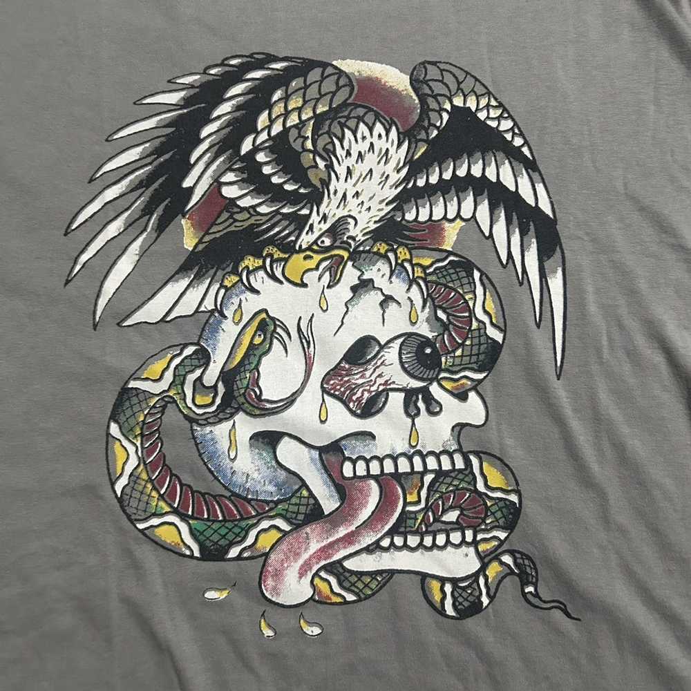 Ed Hardy × Streetwear Grey Ed Hardy Graphic T-Shi… - image 4