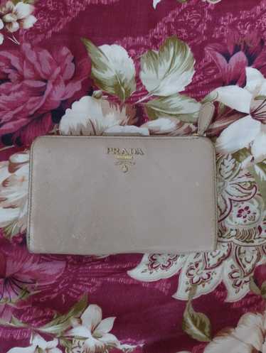 Prada // Vintage Cream Nylon & Mariner Wood Shoulder Bag – VSP