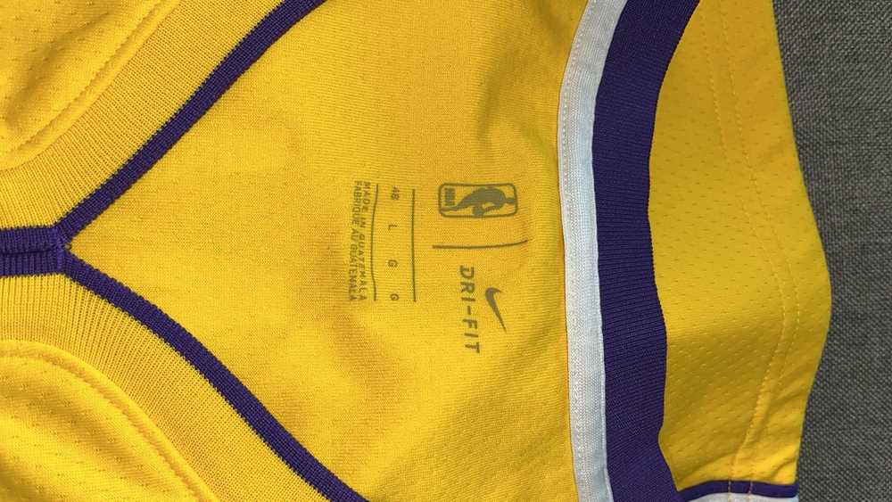 NBA Lakers Dri-Fit # 2 yellow and Purple Jersey. - image 10