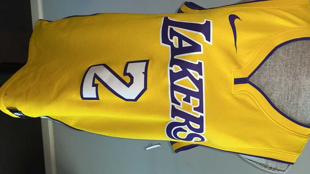 NBA Lakers Dri-Fit # 2 yellow and Purple Jersey. - image 1