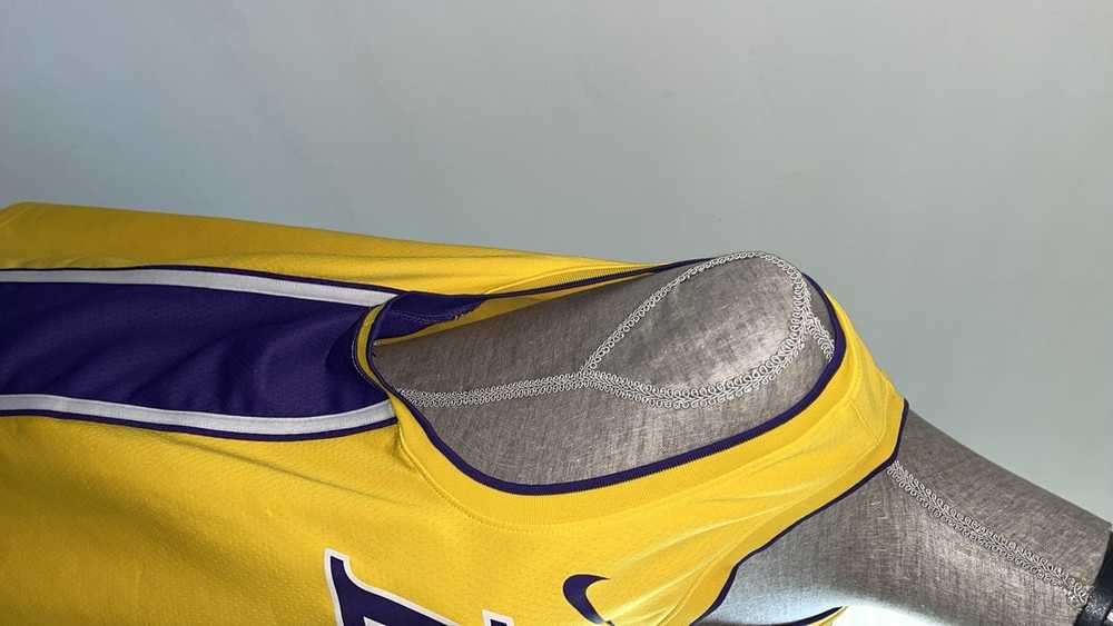 NBA Lakers Dri-Fit # 2 yellow and Purple Jersey. - image 5