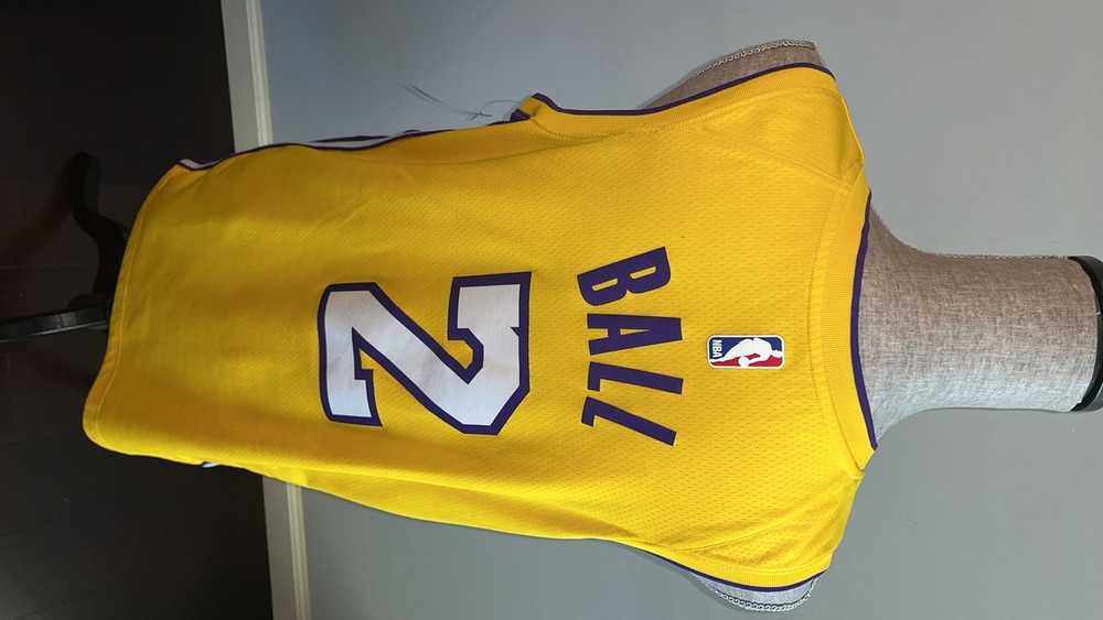 NBA Lakers Dri-Fit # 2 yellow and Purple Jersey. - image 6