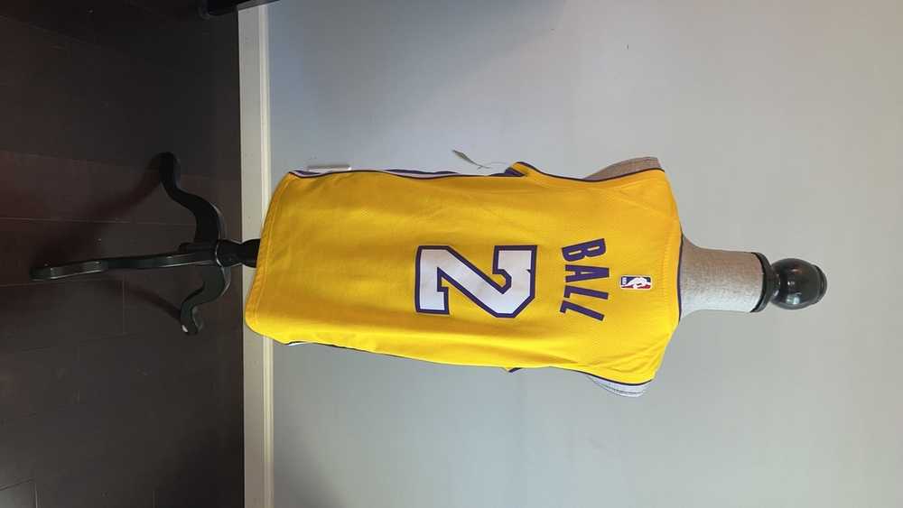 NBA Lakers Dri-Fit # 2 yellow and Purple Jersey. - image 7