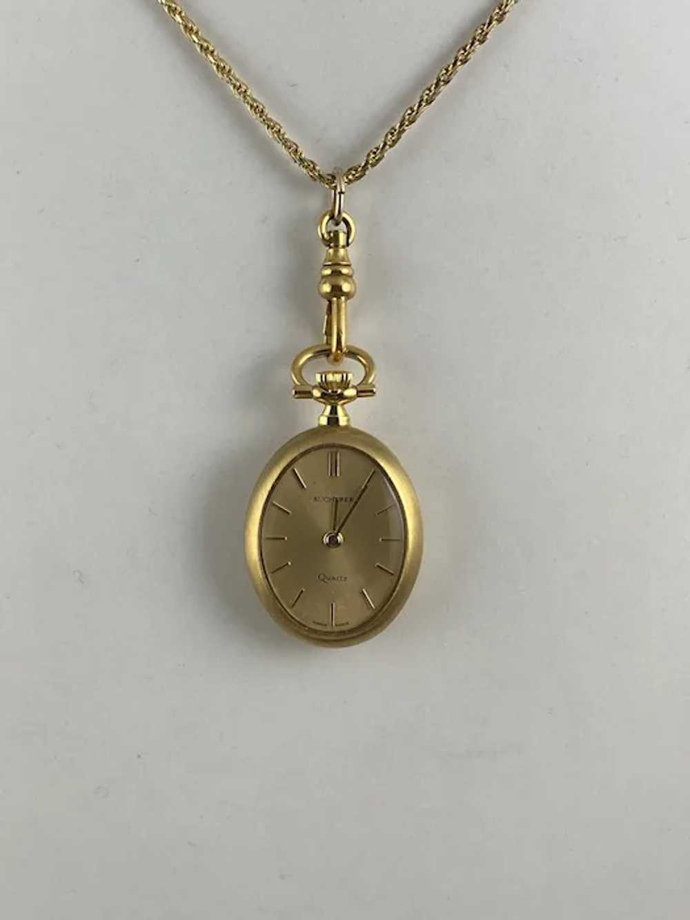 Rare 17 jewels vintage enamel Bucherer watch pendant necklace – Modig