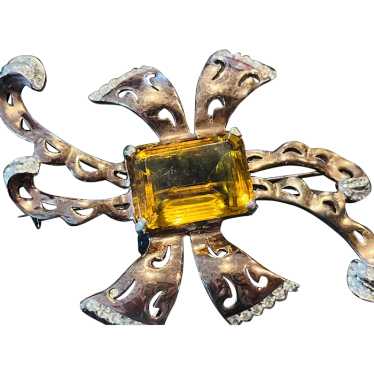 A large and showy retro sterling Reja pin.