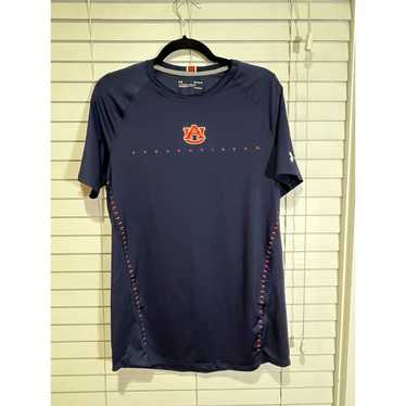 Men's Under Armour Navy Auburn Tigers Basketball On Court Warm Up Hoodie  Shooting T-Shirt