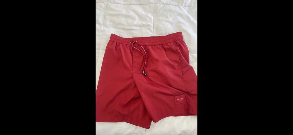 Dolce & Gabbana Dolce and gabbana red swim shorts - image 1