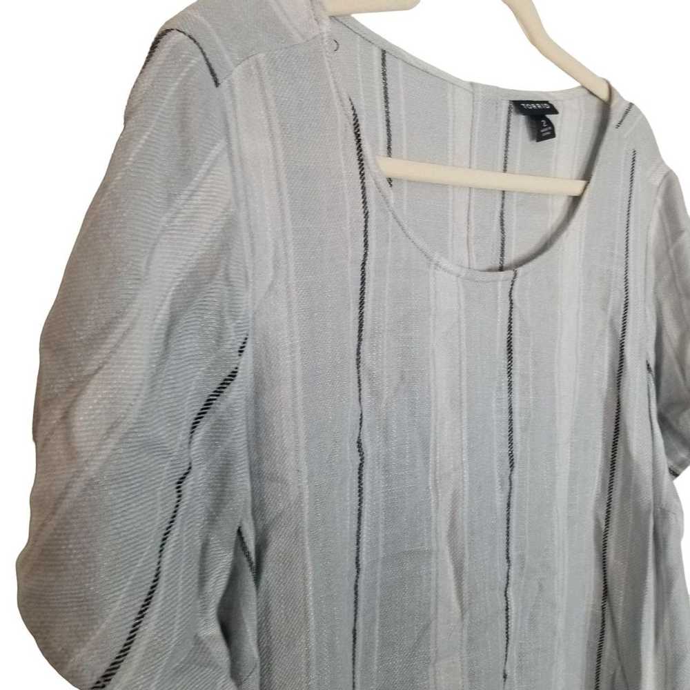 Other Torrid Womens 2X Gray Striped Short Sleeve … - image 5