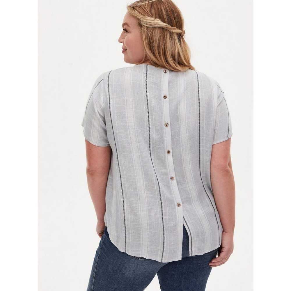 Other Torrid Womens 2X Gray Striped Short Sleeve … - image 9