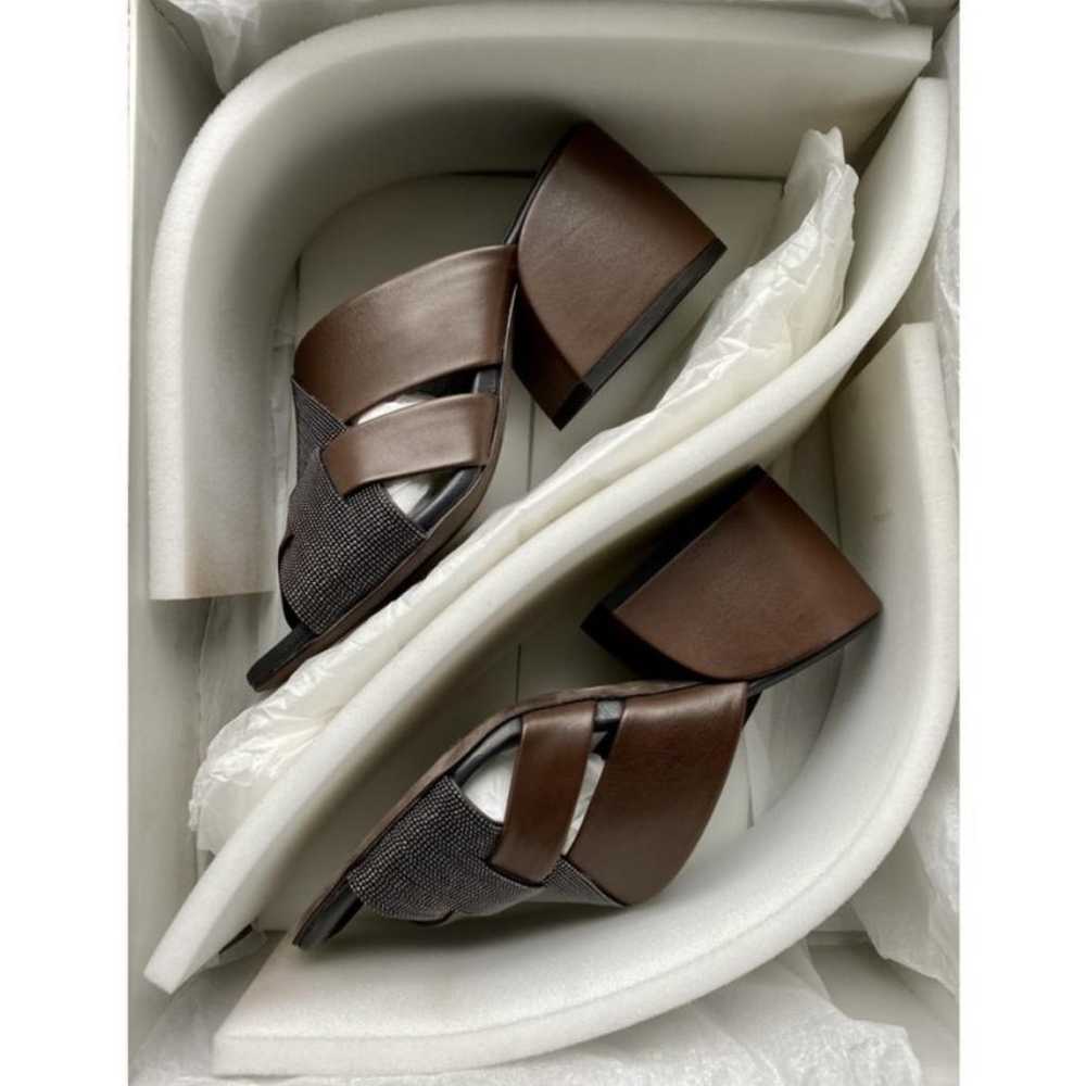 Brunello Cucinelli Leather mules - image 4