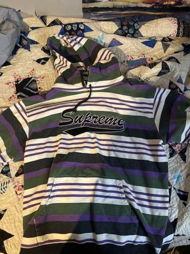 Supreme Supreme Stripe Hoodie XL purple/green