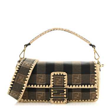 Baguette cloth handbag Fendi Black in Fabric - 32858950