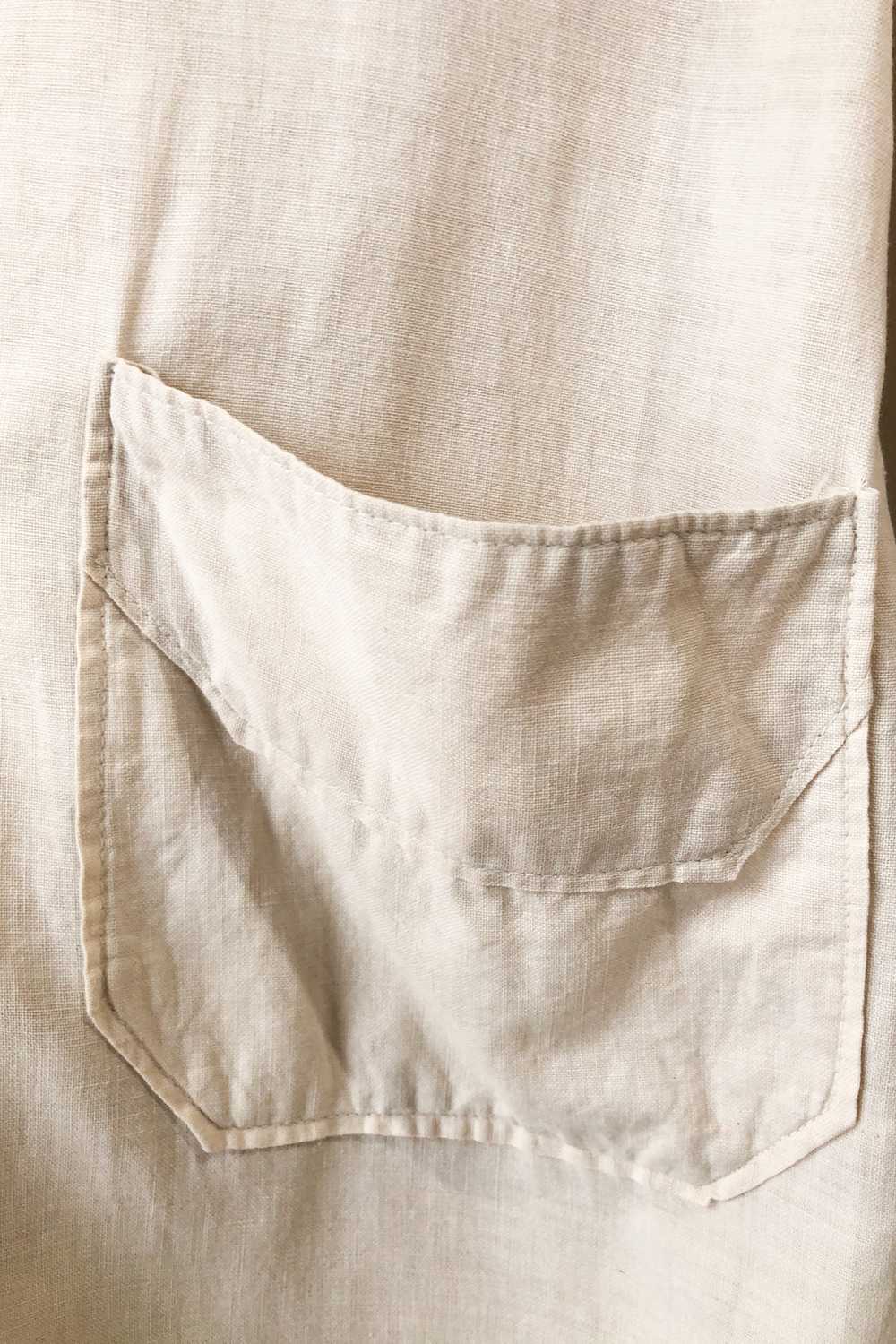 Vintage White Cotton Duster Coat - image 4