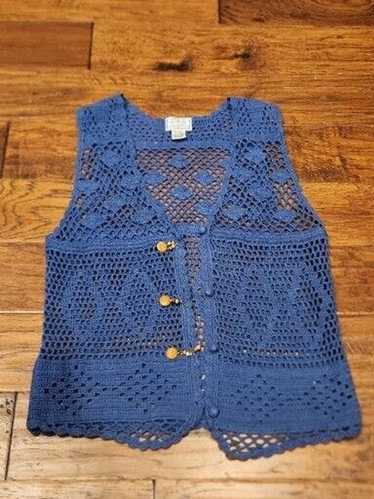 Unbrnd 62 East Bohemian Boho Crocheted Sweater Ves