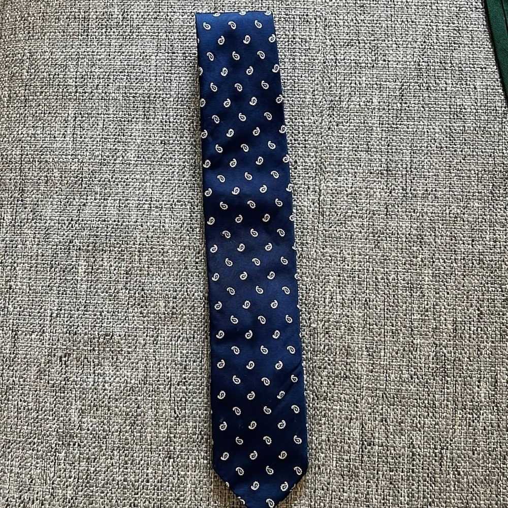 Breuer Mens Luxury Silk Tie - Blue - Made in Ital… - image 1